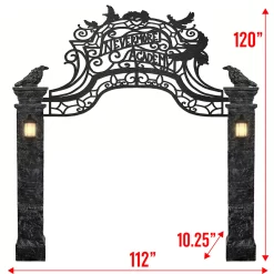 Wednesday 10-ft Talking LED Nevermore Academy Arch Yard Decoration