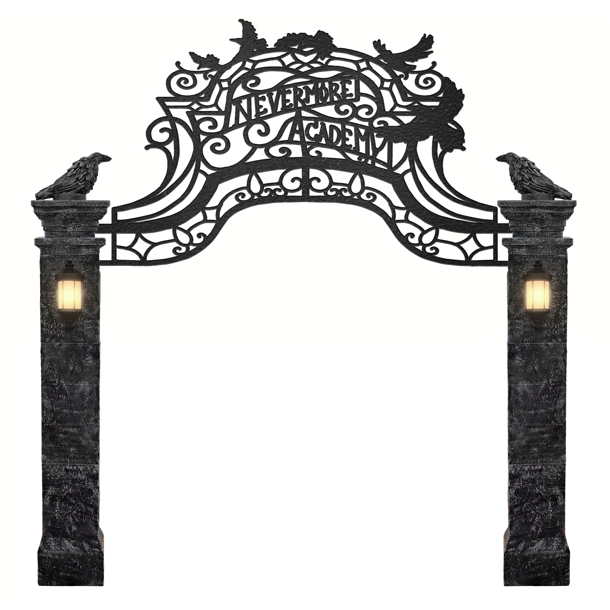 Wednesday 10-ft Talking LED Nevermore Academy Arch Yard Decoration