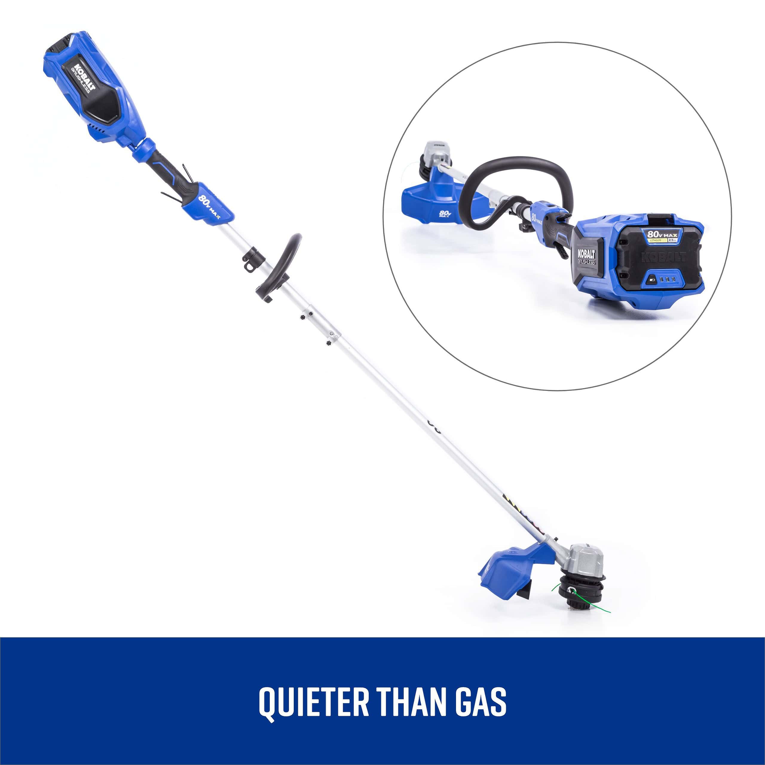 Kobalt 80-volt 16-in Straight Shaft Battery String Trimmer 2.5 Ah (Battery and Charger Included) - Image 5