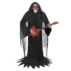 Haunted Living 6-ft Bluetooth Reaper Band LED Guitar Player Animatronic