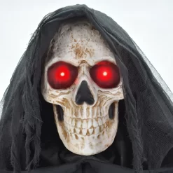 Haunted Living 6-ft Bluetooth Reaper Band LED Guitar Player Animatronic