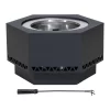 Sunjoy 25.79-in W Matte Hammered Black Stainless Steel Wood-Burning Fire Pit