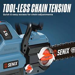 SENIX 60-volt Max 18-in Battery 4 Ah Chainsaw (Battery and Charger Included)