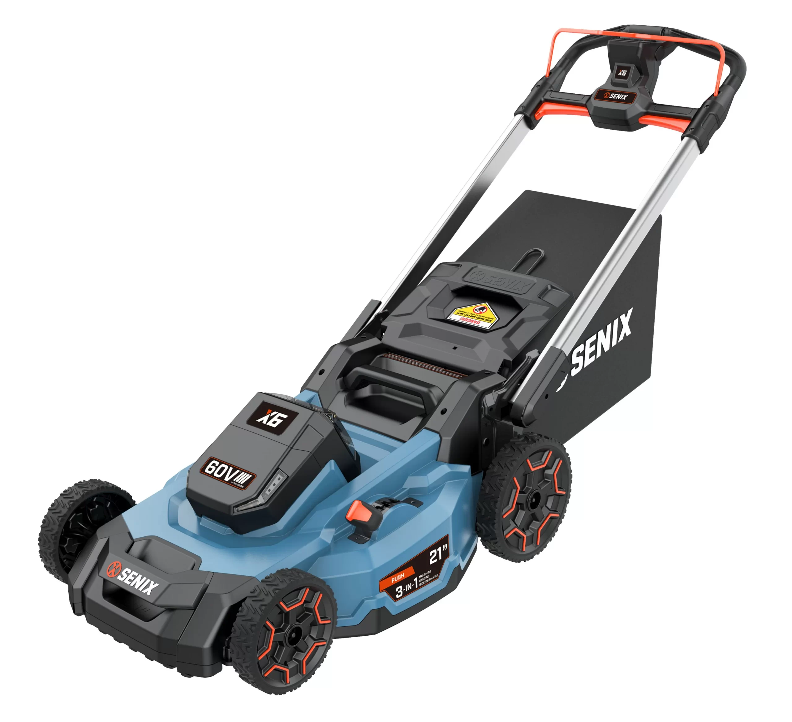 SENIX 60 Volt 60-volt 21-in Cordless Push Lawn Mower 6 Ah (1-Battery and Charger Included)