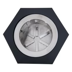 Sunjoy 25.79-in W Matte Hammered Black Stainless Steel Wood-Burning Fire Pit