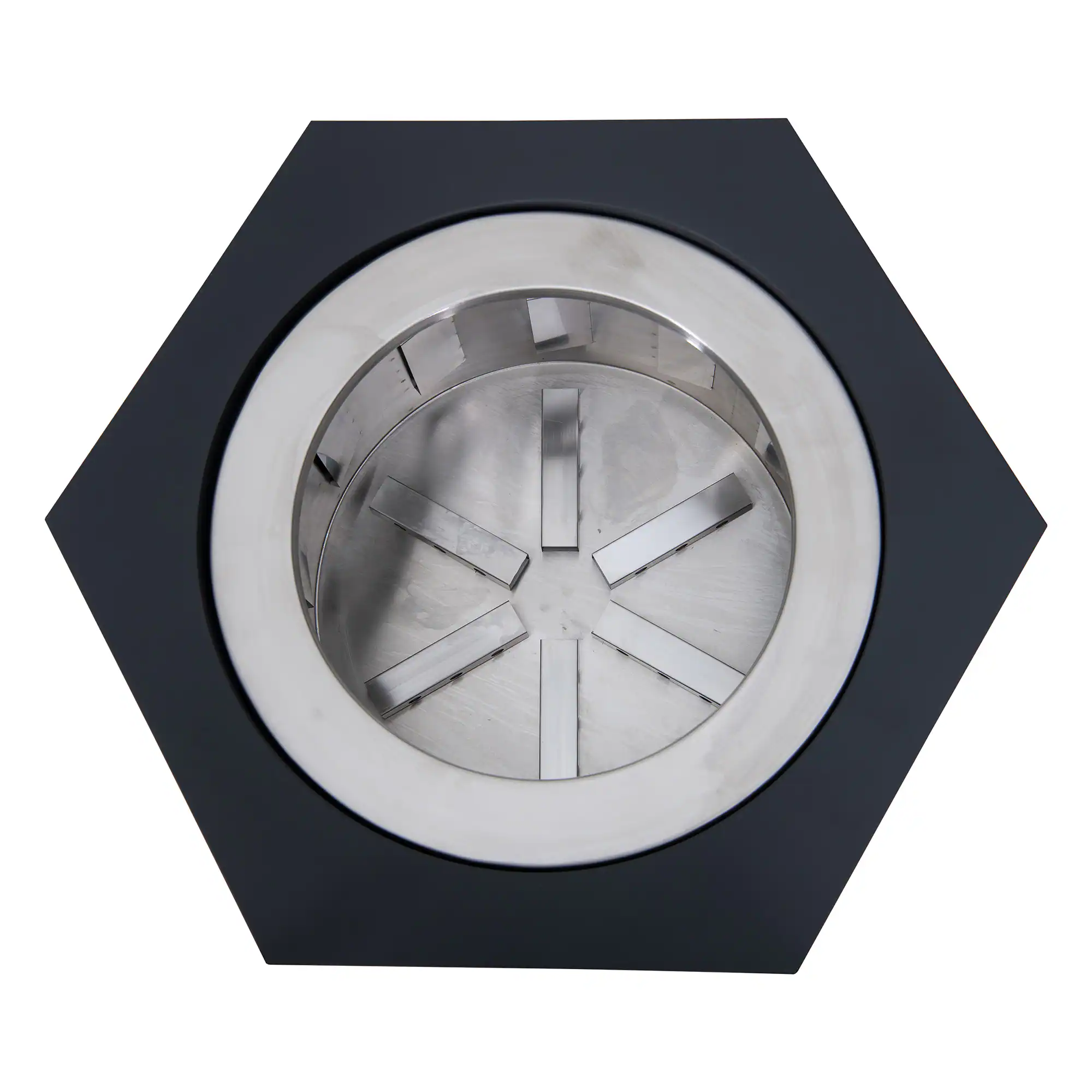 Sunjoy 25.79-in W Matte Hammered Black Stainless Steel Wood-Burning Fire Pit