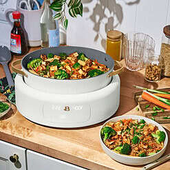 Beautiful 10 in 1 6 Qt Electric Multi-Cooker, White Icing by Drew Barrymore