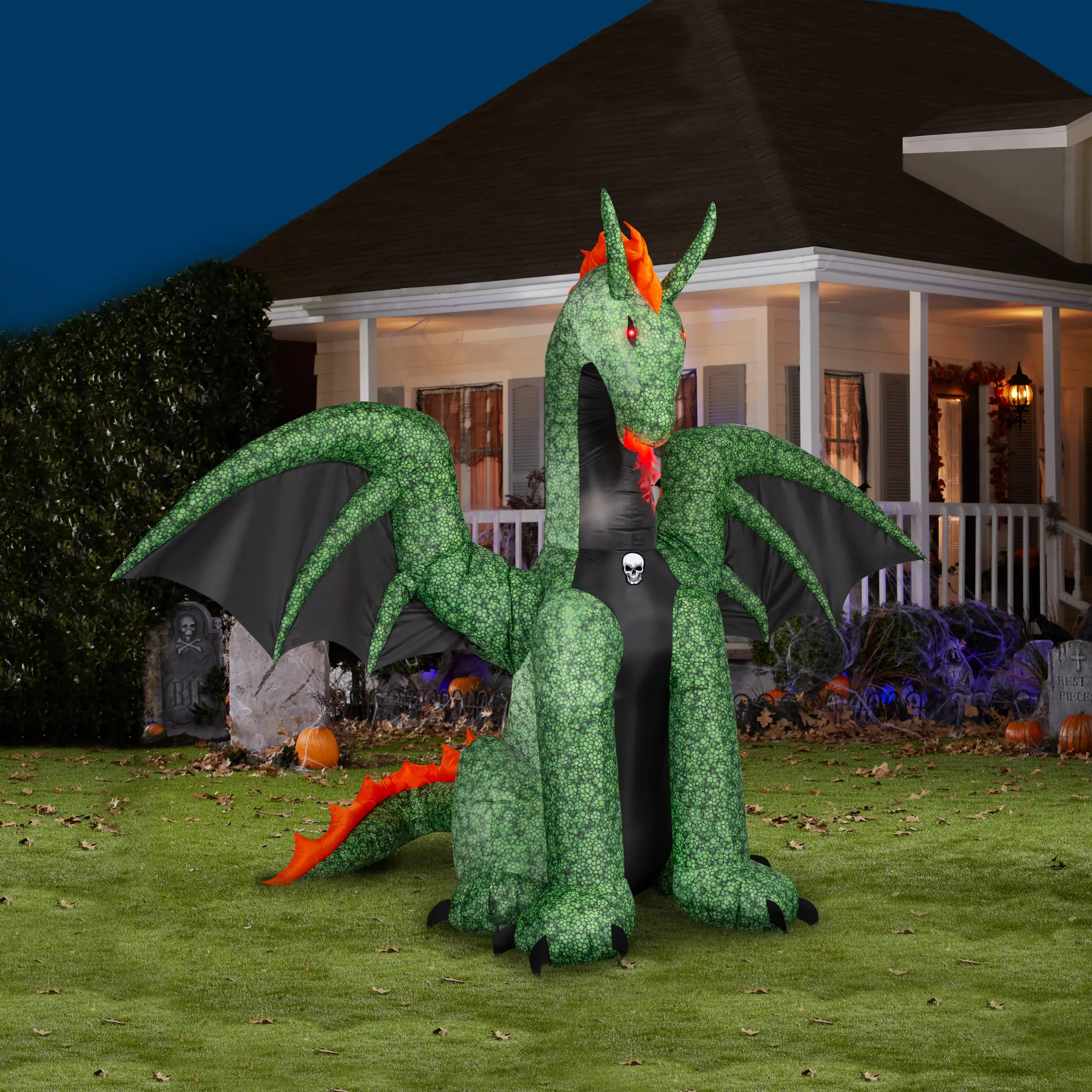 Haunted Living 9-ft LED Dragon with Flapping Wings Inflatable