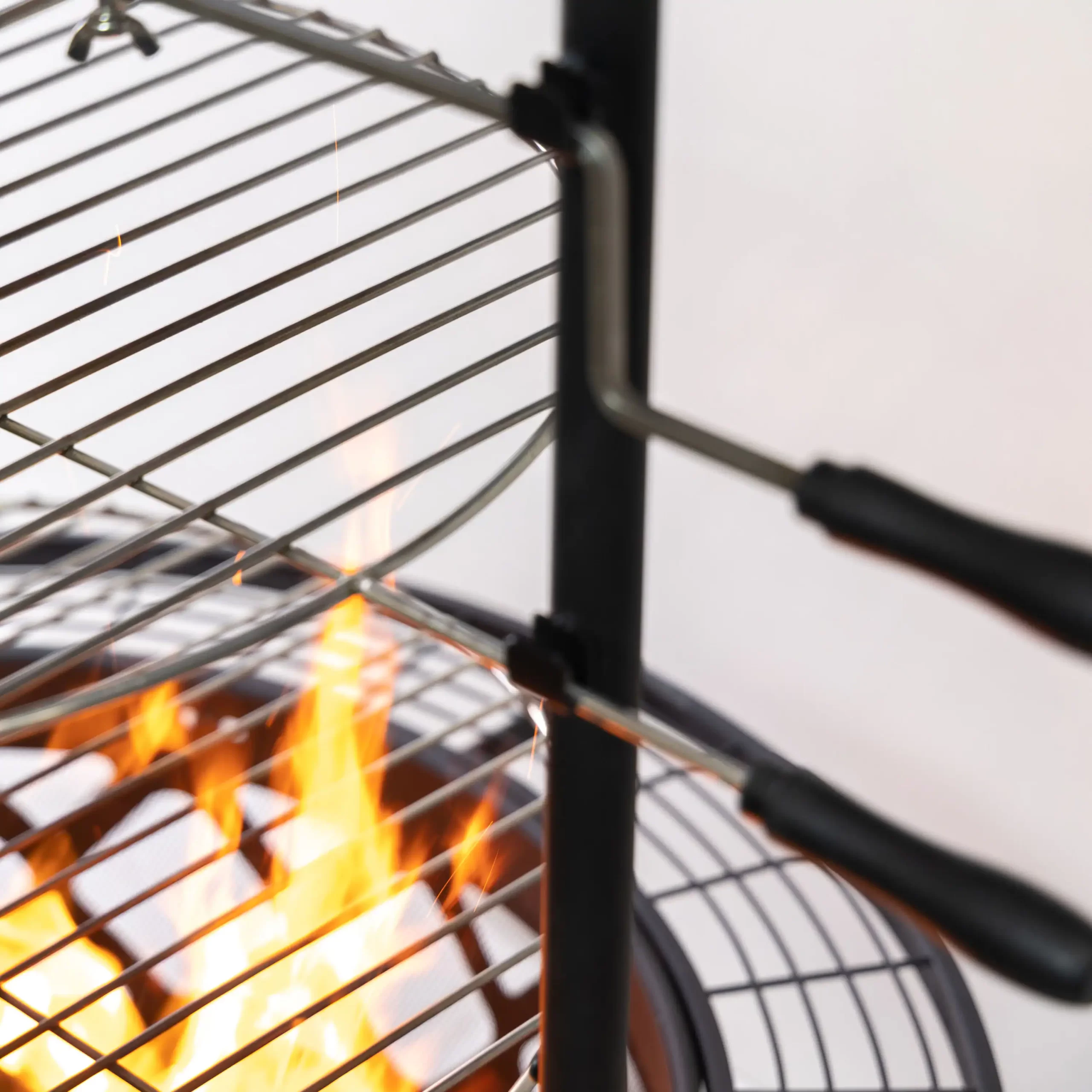 Deko Living 33.1-in W Black Steel Wood-Burning Fire Pit