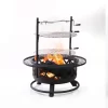 Deko Living 33.1-in W Black Steel Wood-Burning Fire Pit