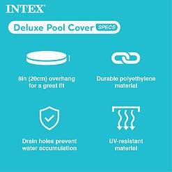 Intex 18-ft x 18-ft Polyethylene Leaf and Debris Round Pool Cover