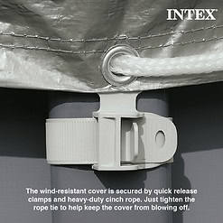 Intex 18-ft x 18-ft Polyethylene Leaf and Debris Round Pool Cover