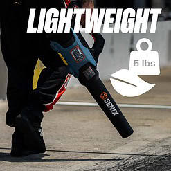 SENIX 60-volt Max 810-CFM 170-MPH Battery Handheld Leaf Blower 4 Ah (Battery and Charger Included)