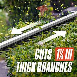 SENIX 60-volt Max 26-in Battery Hedge Trimmer 3 Ah (Battery and Charger Included)