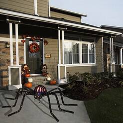 Haunted Living 2.5-ft LED Spider with Projector Decoration