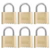 Master Lock Pro Pack Heavy Duty Outdoor Combination Padlock, 2-in Wide x 1-in Shackle (6-Pack)
