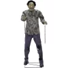 Haunted Hill Farm 6-ft Freestanding Motion Activated Lighted Zombie Animatronic