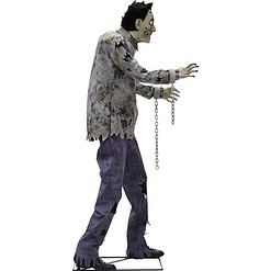 Haunted Hill Farm 6-ft Freestanding Motion Activated Lighted Zombie Animatronic