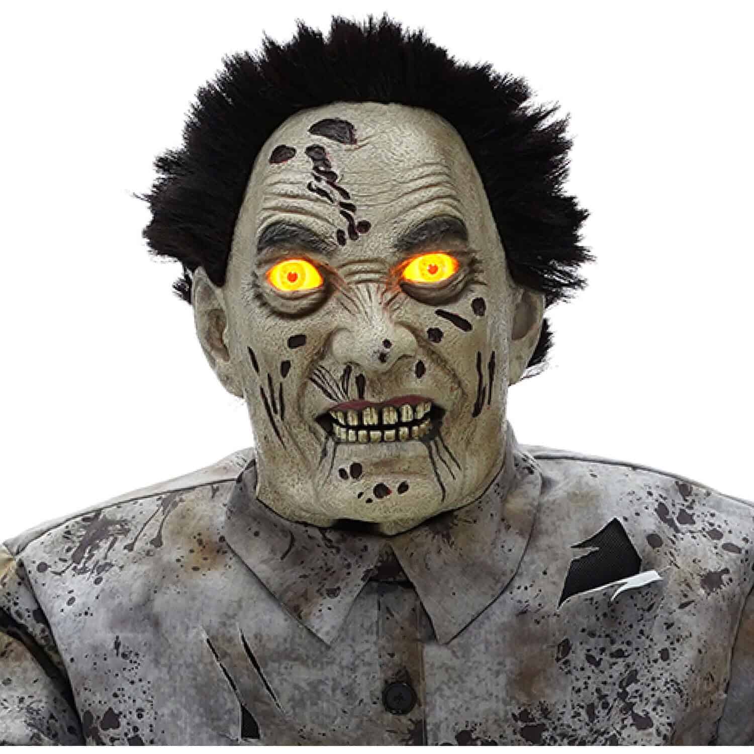 Haunted Hill Farm 6-ft Freestanding Motion Activated Lighted Zombie Animatronic