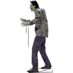 Haunted Hill Farm 6-ft Freestanding Motion Activated Lighted Zombie Animatronic