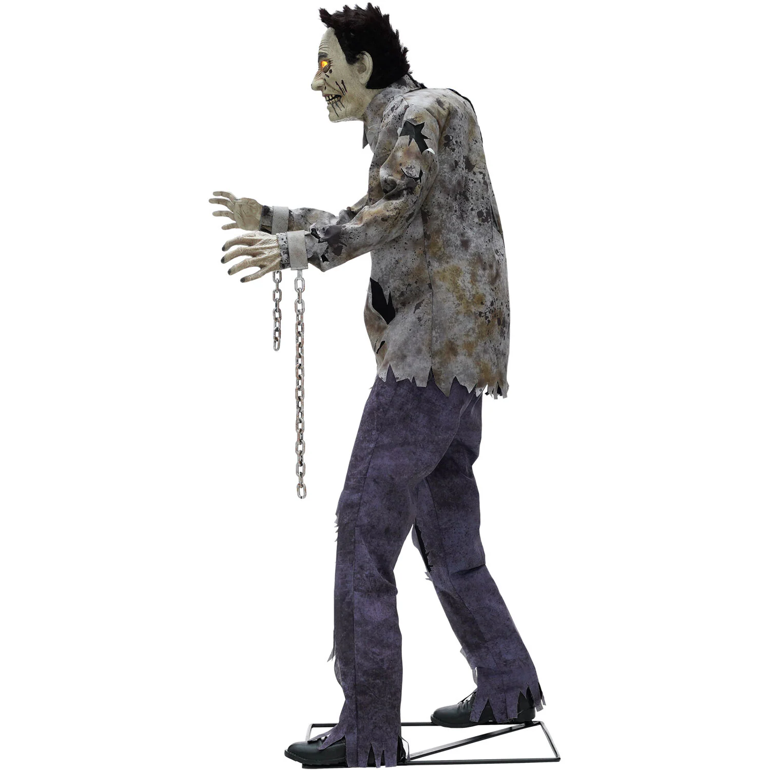 Haunted Hill Farm 6-ft Freestanding Motion Activated Lighted Zombie Animatronic