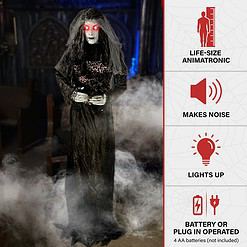 Haunted Hill Farm 5.92-ft Freestanding Moaning Lighted Corpse Bride Animatronic