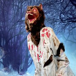 Haunted Hill Farm 2.58-ft Freestanding Motion Activated Lighted Werewolf Animatronic