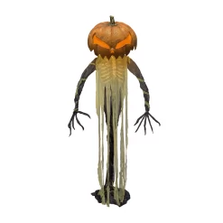 Haunted Hill Farm 9-ft Freestanding Motion Activated Talking Lighted Pumpkin Animatronic