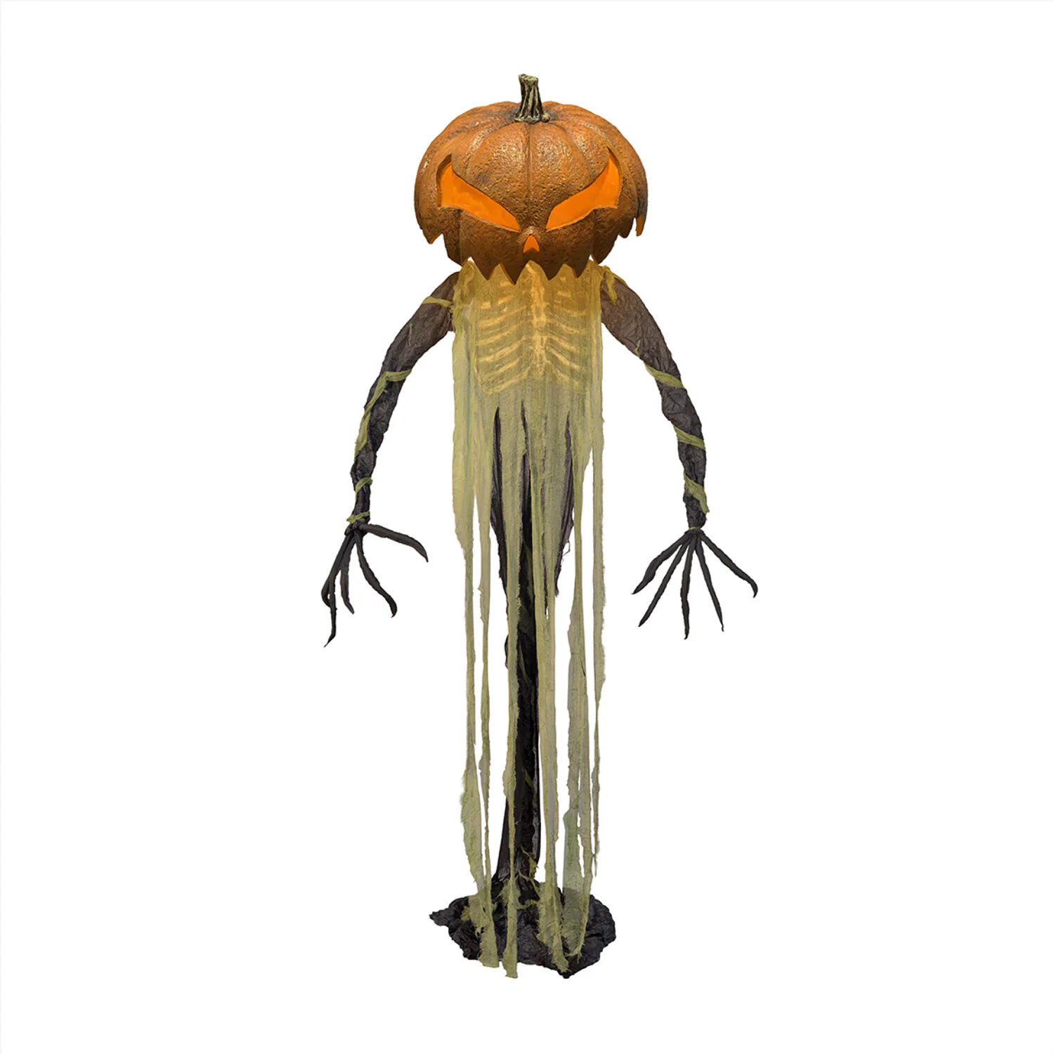 Haunted Hill Farm 9-ft Freestanding Motion Activated Talking Lighted Pumpkin Animatronic