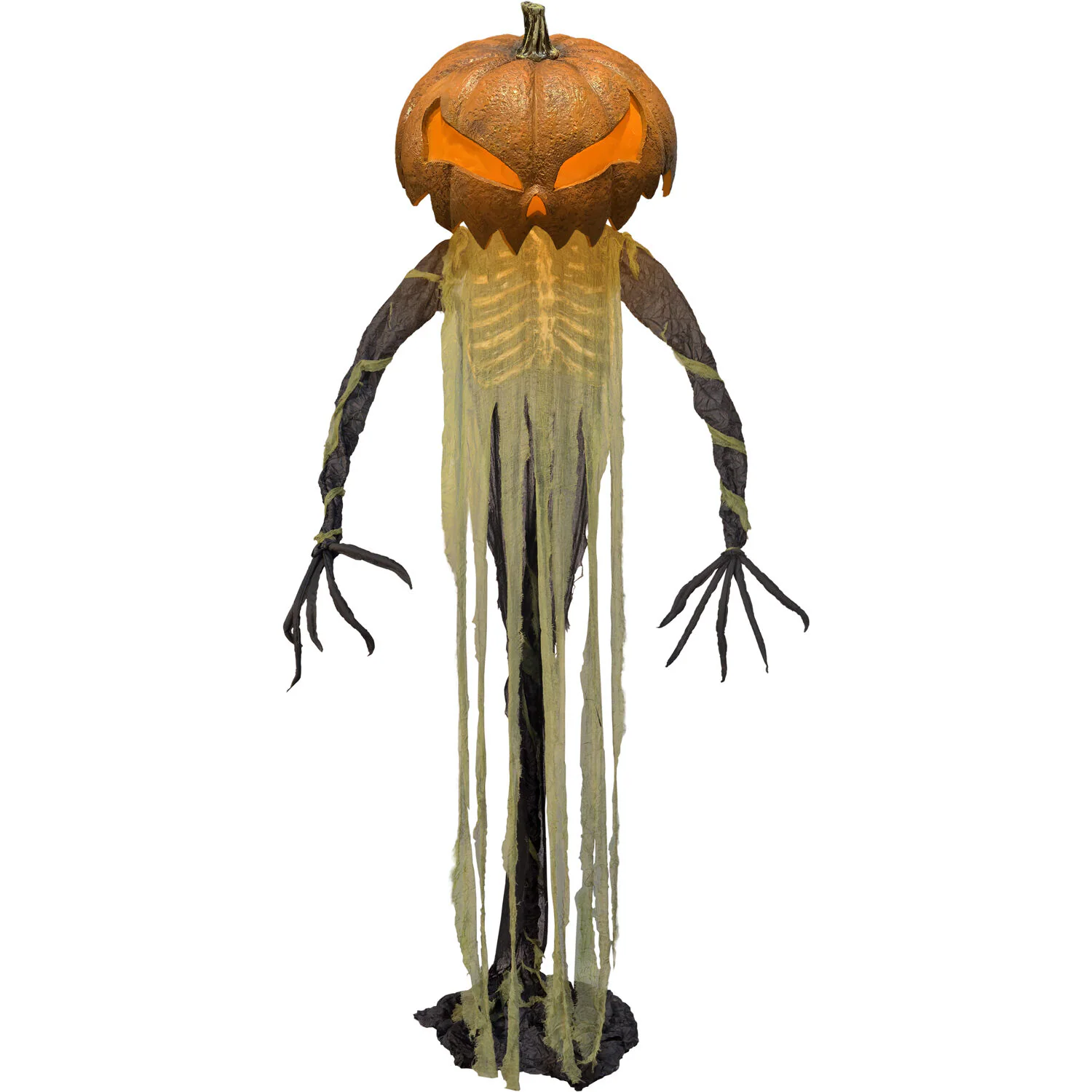 Haunted Hill Farm 9-ft Freestanding Motion Activated Talking Lighted Pumpkin Animatronic