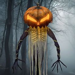 Haunted Hill Farm 9-ft Freestanding Motion Activated Talking Lighted Pumpkin Animatronic