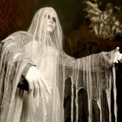 Haunted Hill Farm 5.6-ft Freestanding Moaning Ghost Animatronic