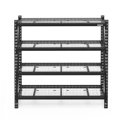 Kobalt Bolted Steel Heavy Duty 4-Tier Utility Shelving Unit (84-in W x 24-in D x 84-in H), Black, (1500-lb Capacity Per Shelf)