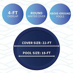 Blue Wave 22-ft x 22-ft Gold Polyethylene Winter Round Pool Cover