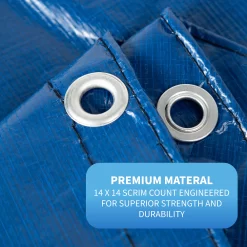 Blue Wave 42-ft x 22-ft Gold Polyethylene Winter Oval Pool Cover