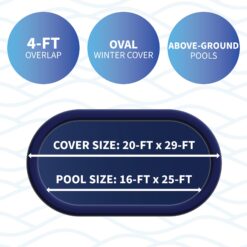 Blue Wave 29-ft x 20-ft Gold Polyethylene Winter Oval Pool Cover