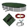 Blue Wave 38-ft x 22-ft Silver Polyethylene Winter Oval Pool Cover