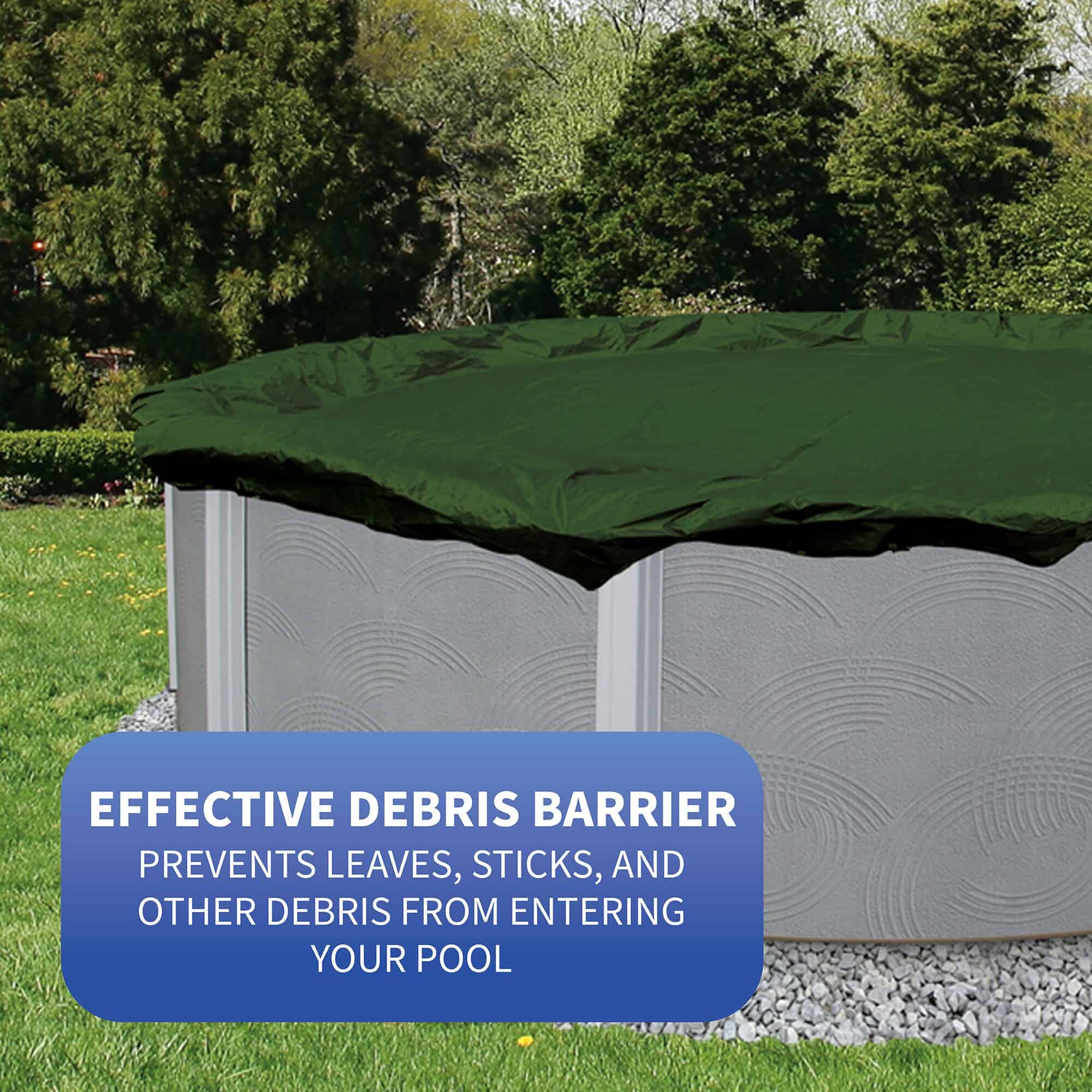 Blue Wave 34-ft x 34-ft Silver Polyethylene Winter Round Pool Cover