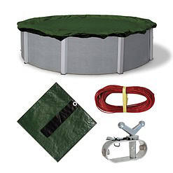 Blue Wave 28-ft x 28-ft Silver Polyethylene Winter Round Pool Cover