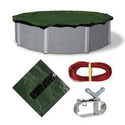 Blue Wave 34-ft x 34-ft Silver Polyethylene Winter Round Pool Cover