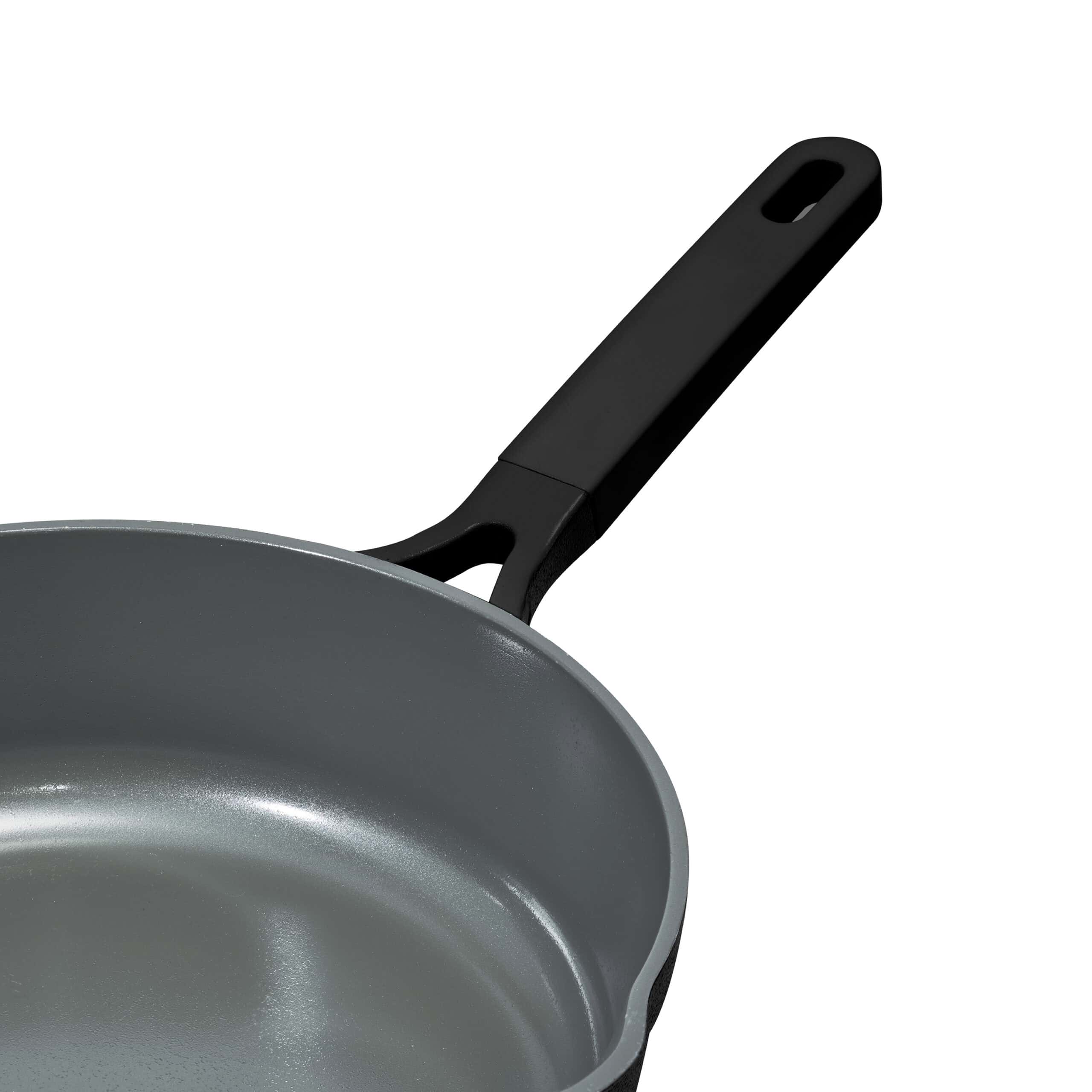 Beautiful All-in-One 4 QT Hero Pan with Steam Insert, 3 Pc Set, Black Sesame by Drew Barrymore