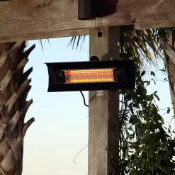 Well Traveled Living 5118-BTU 110-Volt Black Stainless Steel Electric Patio Heater