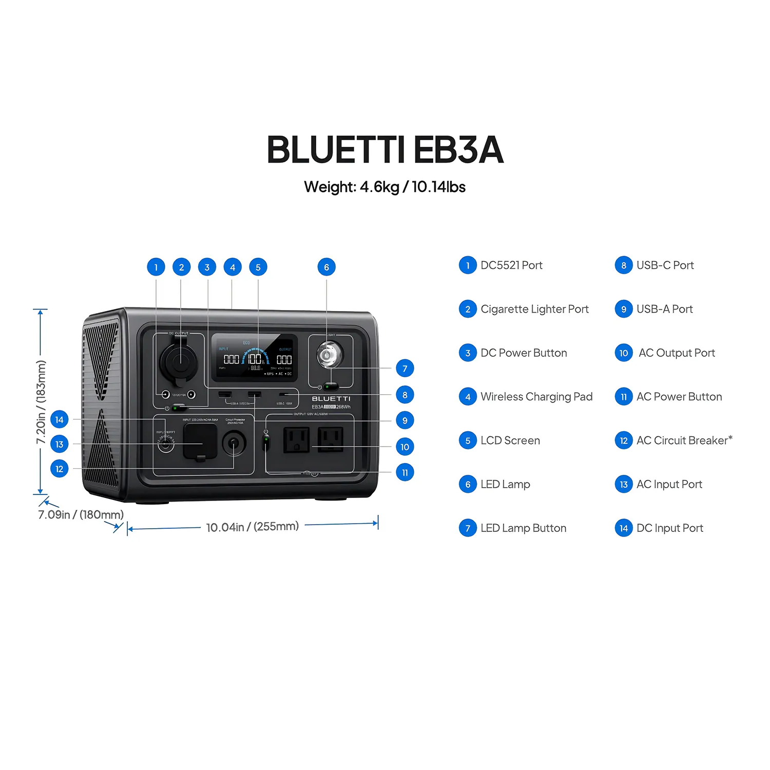 BLUETTI 268Wh 600-Watt Portable Power Station