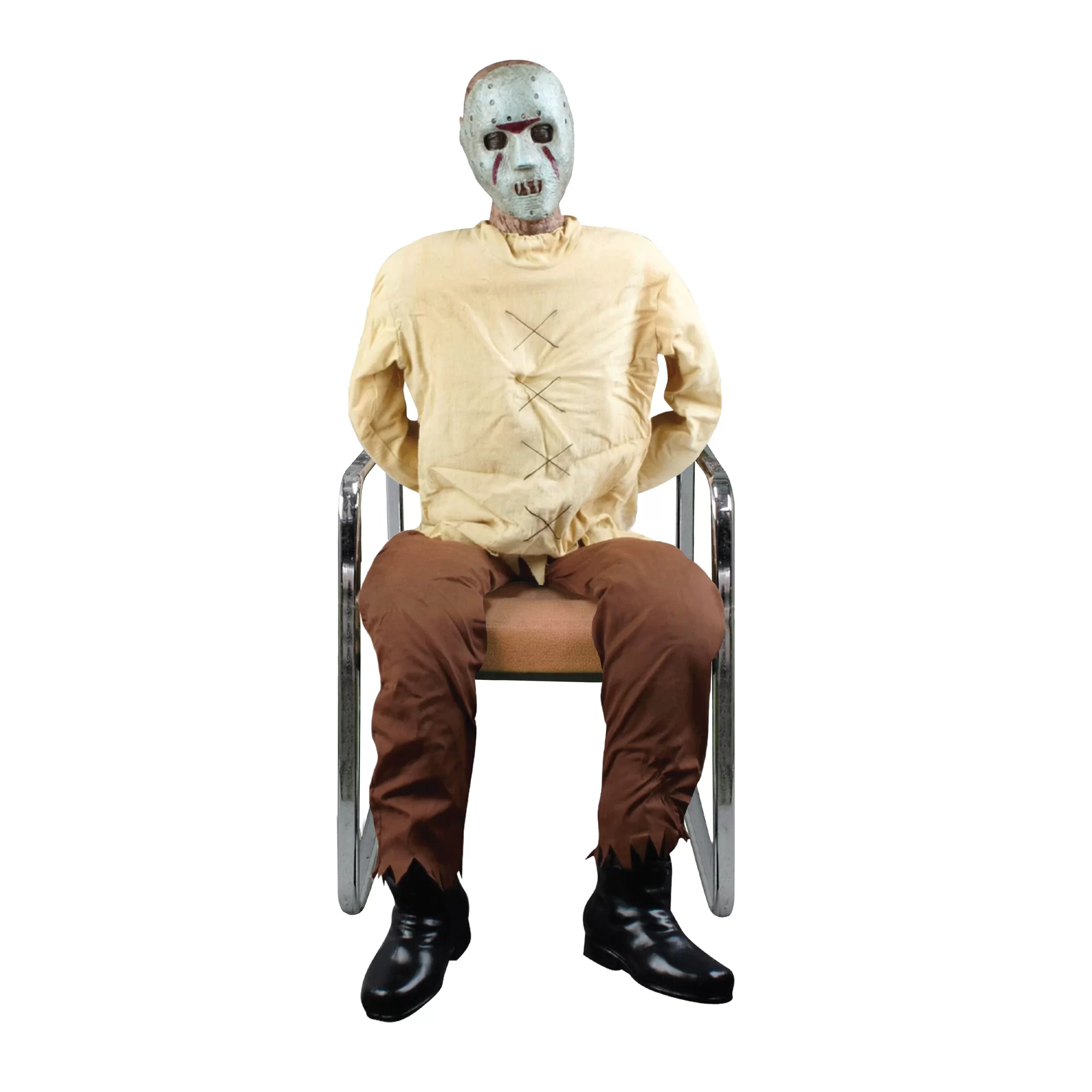 Haunted Hill Farm 4-ft Freestanding Motion Activated Prisoner Animatronic