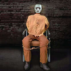 Haunted Hill Farm 4-ft Freestanding Motion Activated Prisoner Animatronic
