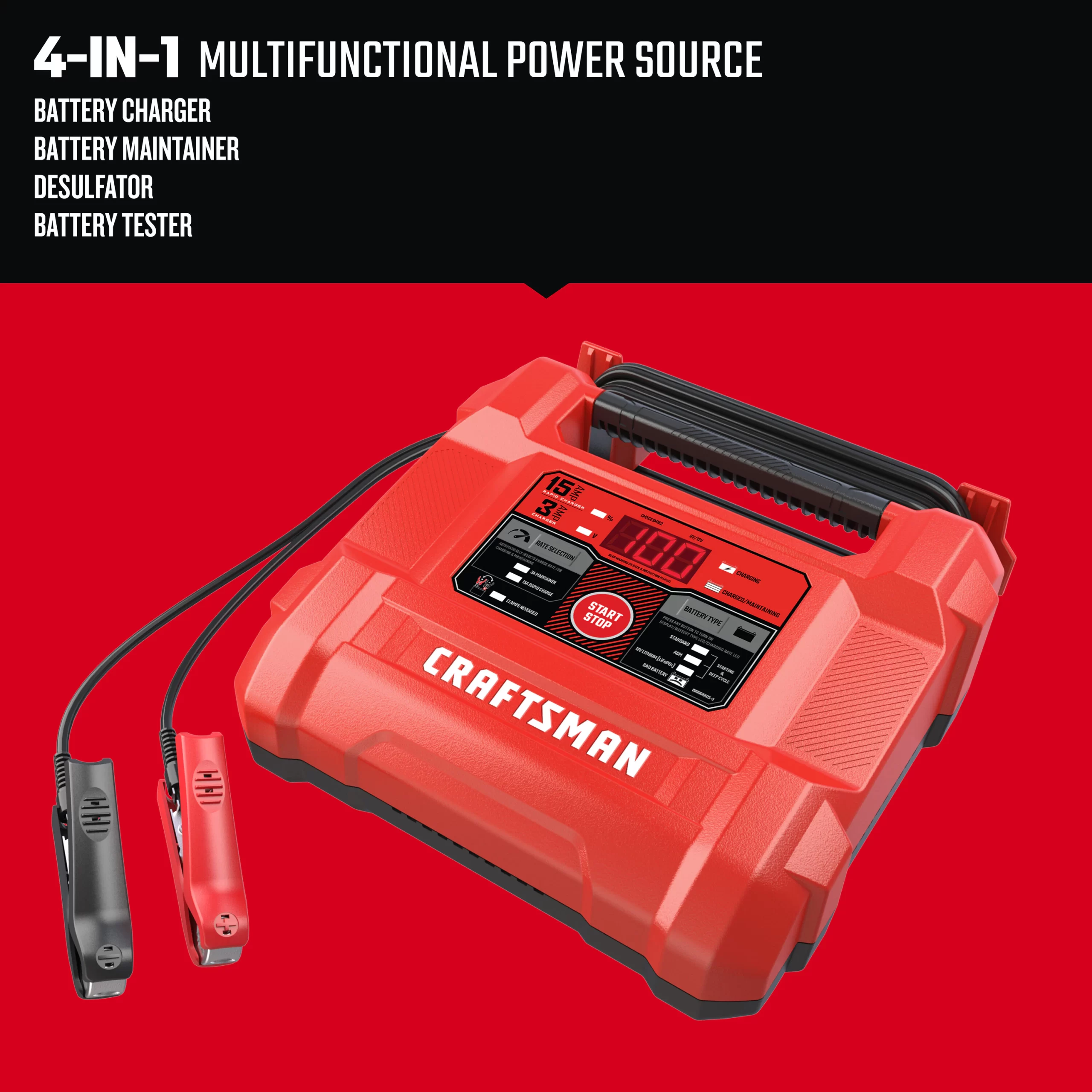 CRAFTSMAN CMXCESM162 15-Amp 6/12-volt Car Battery Charger