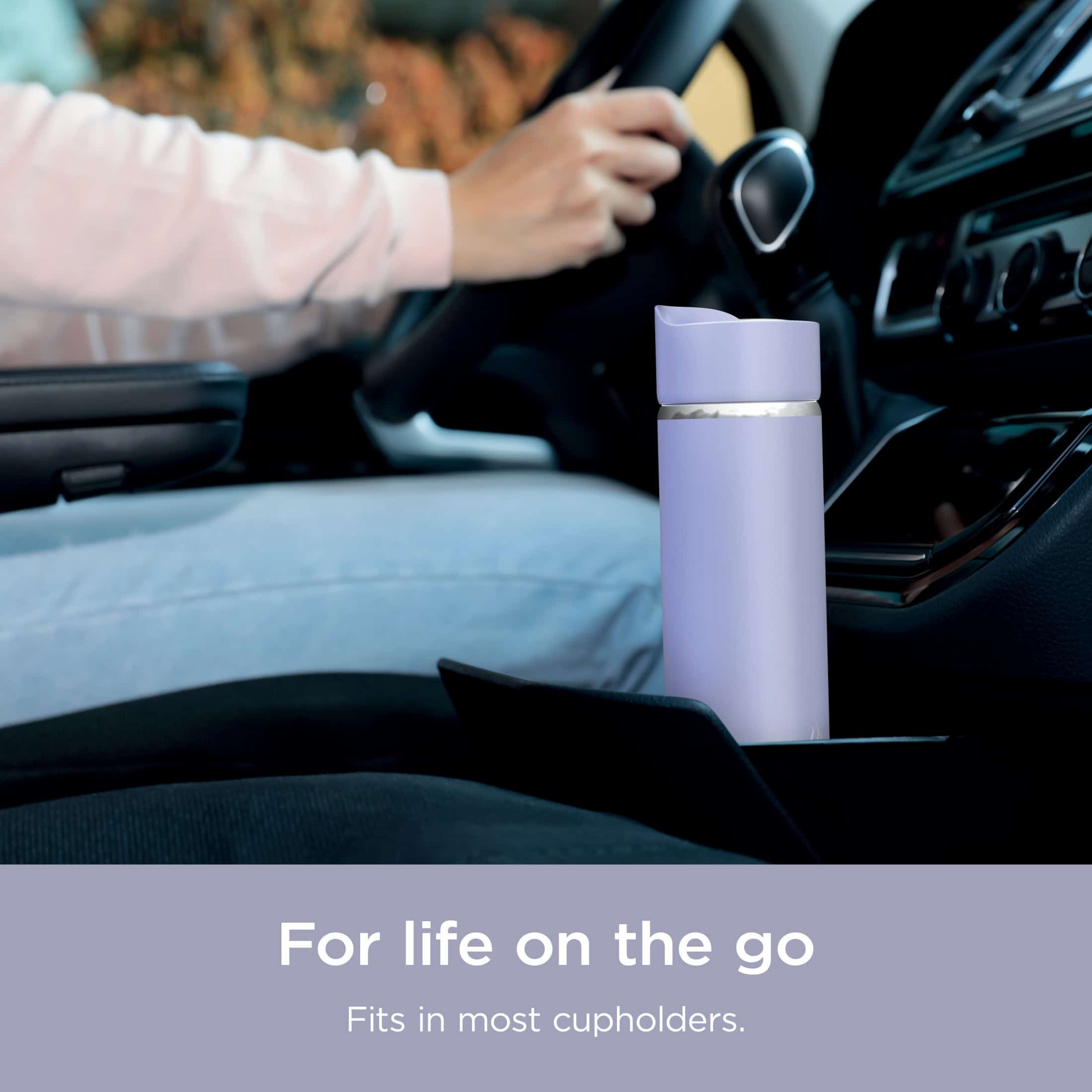 Ninja Sip Perfect 16oz. Travel Mug, Leak Proof Stainless Steel Insulated Tumbler for Hot Drinks, Lavender Purple