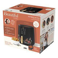 Beautiful 3 Qt Air Fryer with TurboCrisp Technology, Wildflower by Drew Barrymore, Black