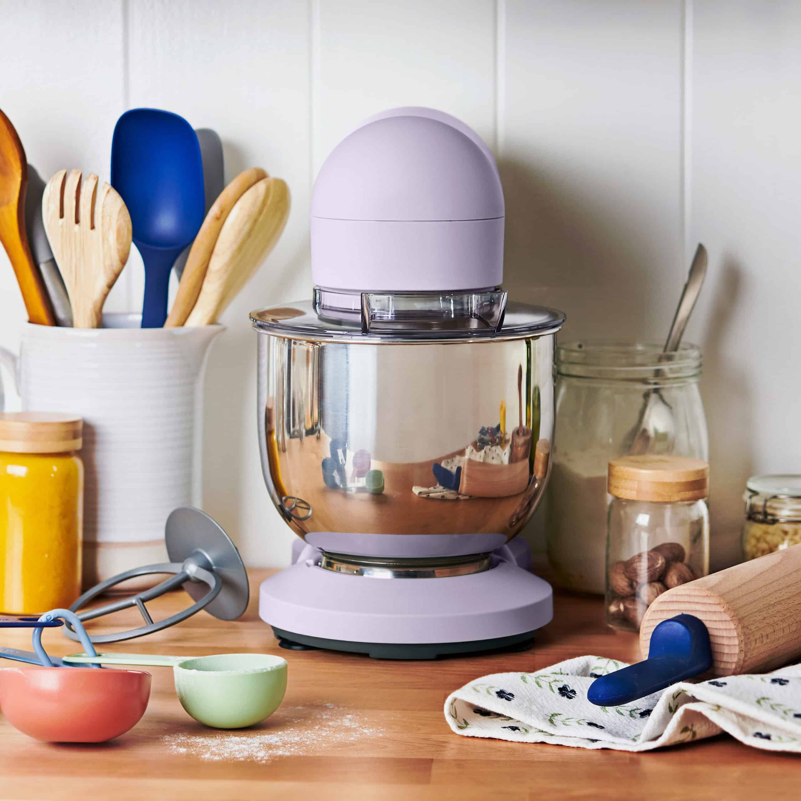 Beautiful 3.5 Qt Stand Mixer, Lightweight & Powerful with Tilt-Head, Lavender by Drew Barrymore
