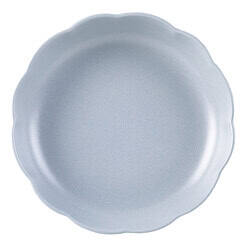 Beautiful Scallop Stoneware Dinnerware 12 Piece Set Cornflower Blue by Drew Barrymore
